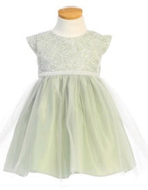 SOFT SEQUIN LACE WITH SATIN &TULLE PEARL BEADED WAIST TRIM