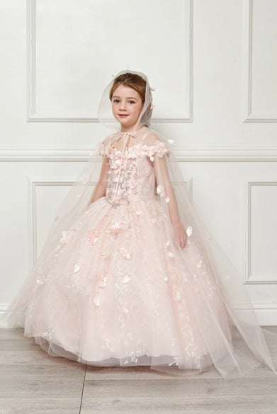 OFF SHOULD 3D FLOWER MINI QUINCE DRESS