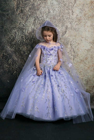 OFF SHOULD 3D FLOWER MINI QUINCE DRESS