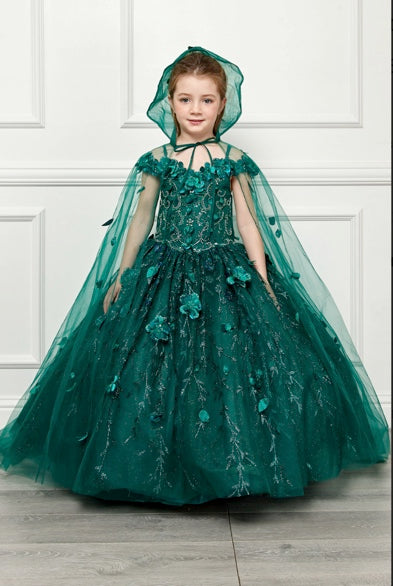OFF SHOULD 3D FLOWER MINI QUINCE DRESS