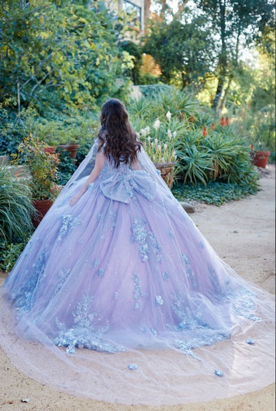 Two Tone Sparkly Dress, Puff Sleeve