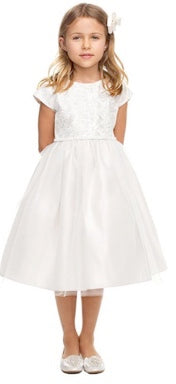 SOFT SEQUIN LACE WITH SATIN &TULLE PEARL BEADED WAIST TRIM